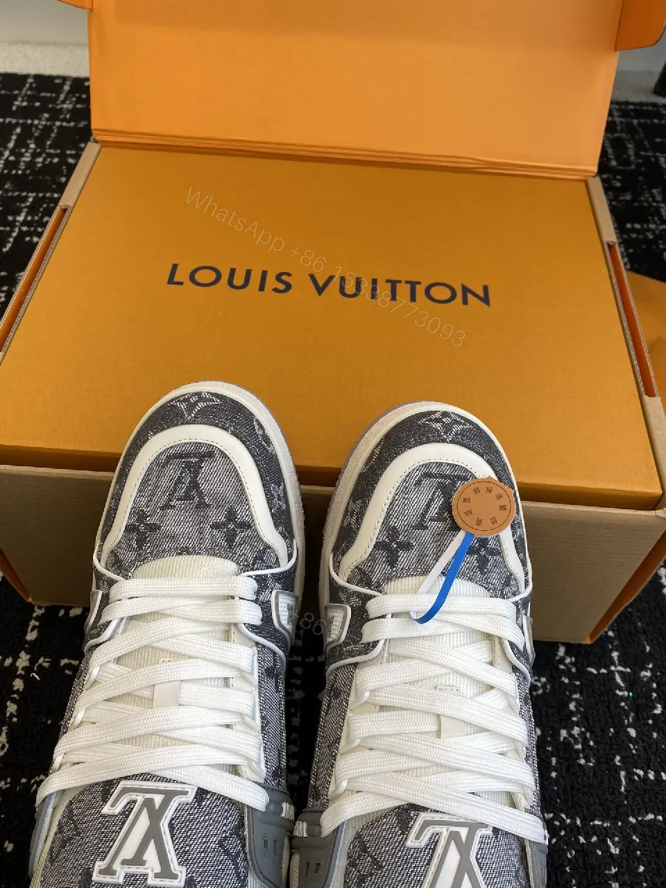 View 6 of Monogram Luxe Denim-Top High-Tops: All-Day Comfort Sneaker