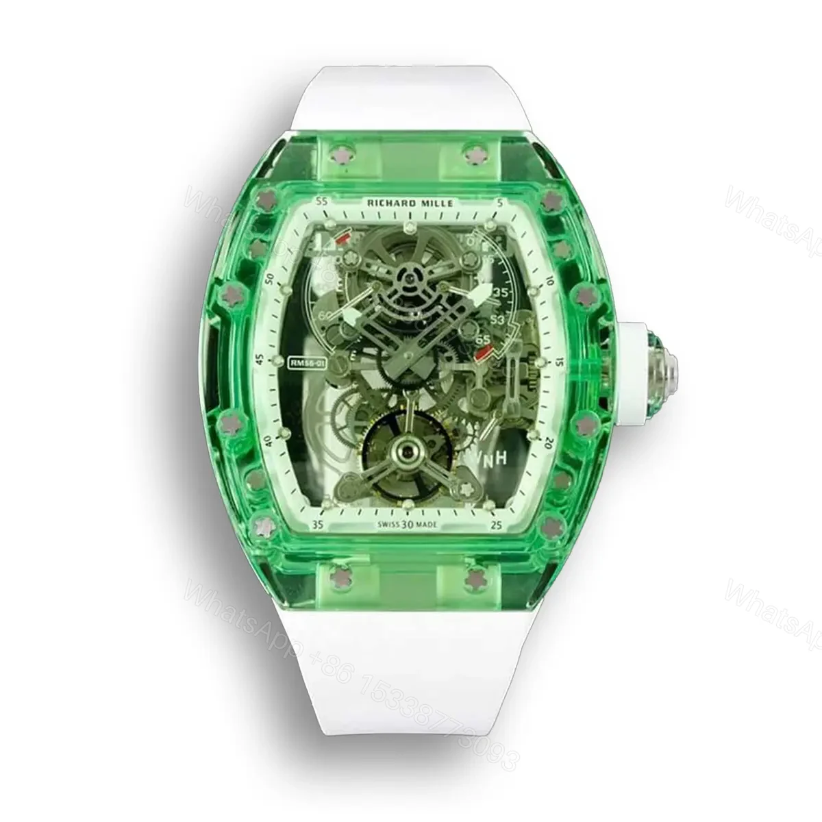 Replica RM 56-01 Tourbillon Green Transparent Case — view 1