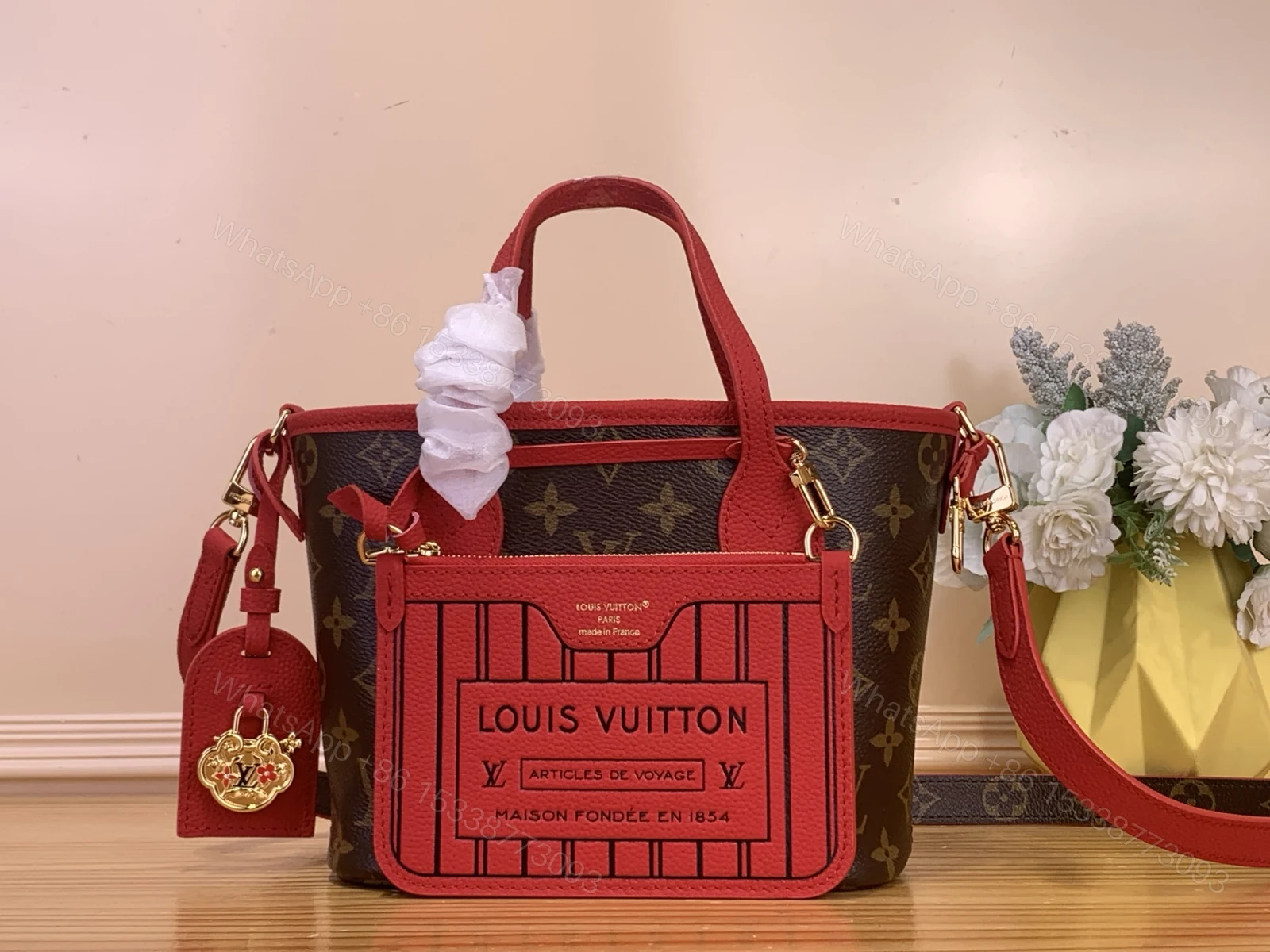 LV 高仿 女款 Monogram 拼色托特包 手提斜背兩用包 通勤百搭款 — view 1