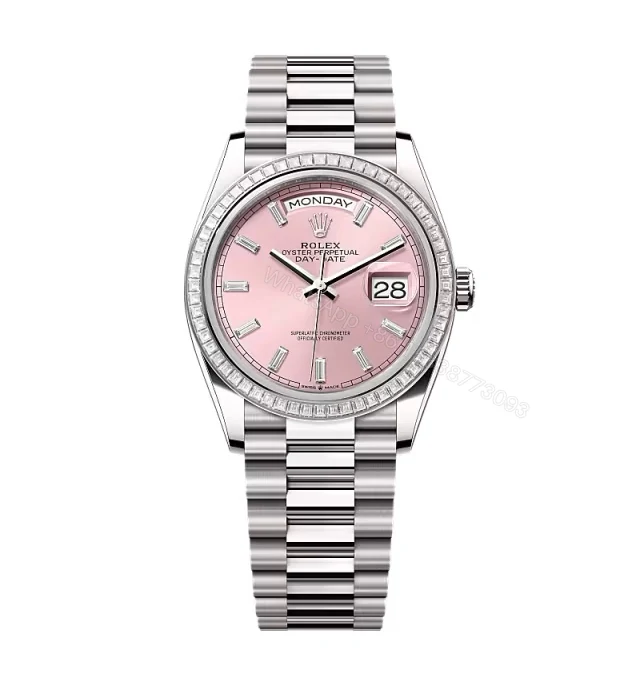 Superclone Rolex Day-Date Pink Diamond Dial 128399tbr-0029 36 mm — view 1