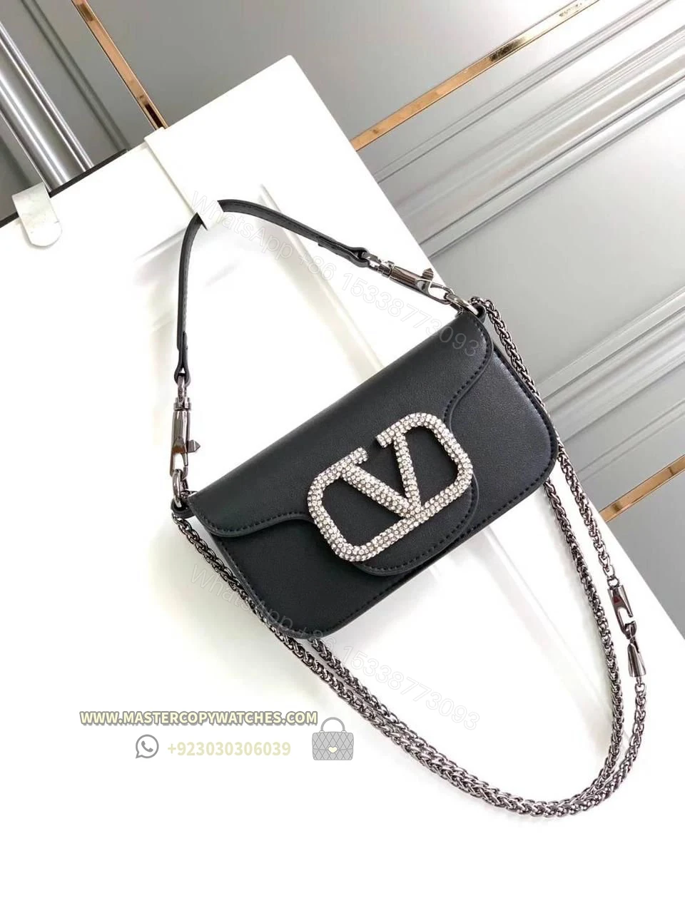 Valentino Garavani Loco Black With White Diamond — view 1