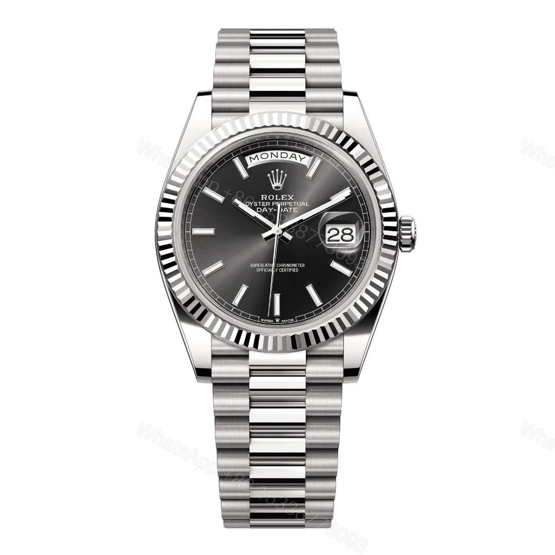Rolex Day-Date Black Dial Replica — view 1