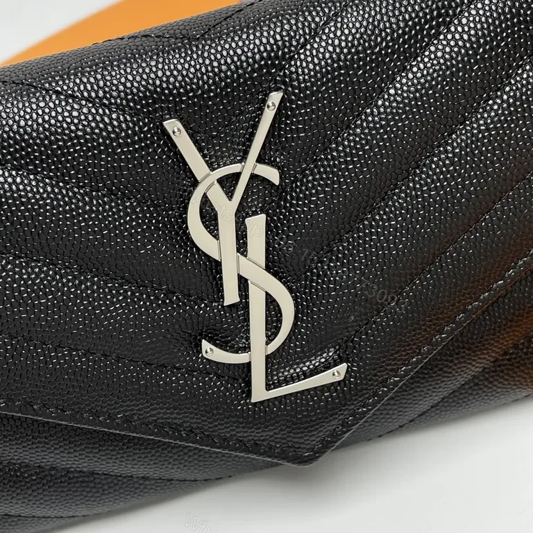 View 9 of Chic Black Quilted Wallet Clutch, Luxury, Cardholder, Zipperless Flap