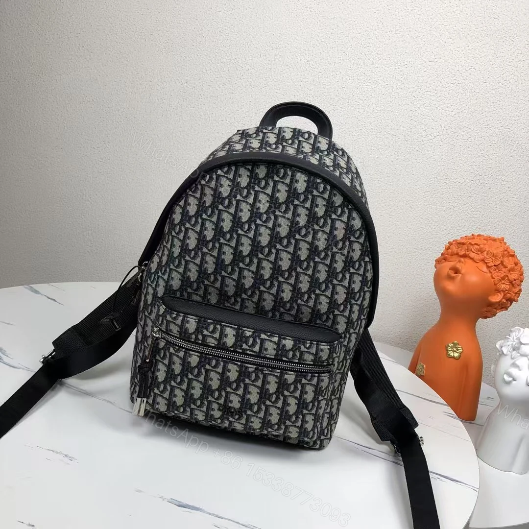 Dior 原單老花帆布男用後背包 小巧實用休閒通勤款 — view 1