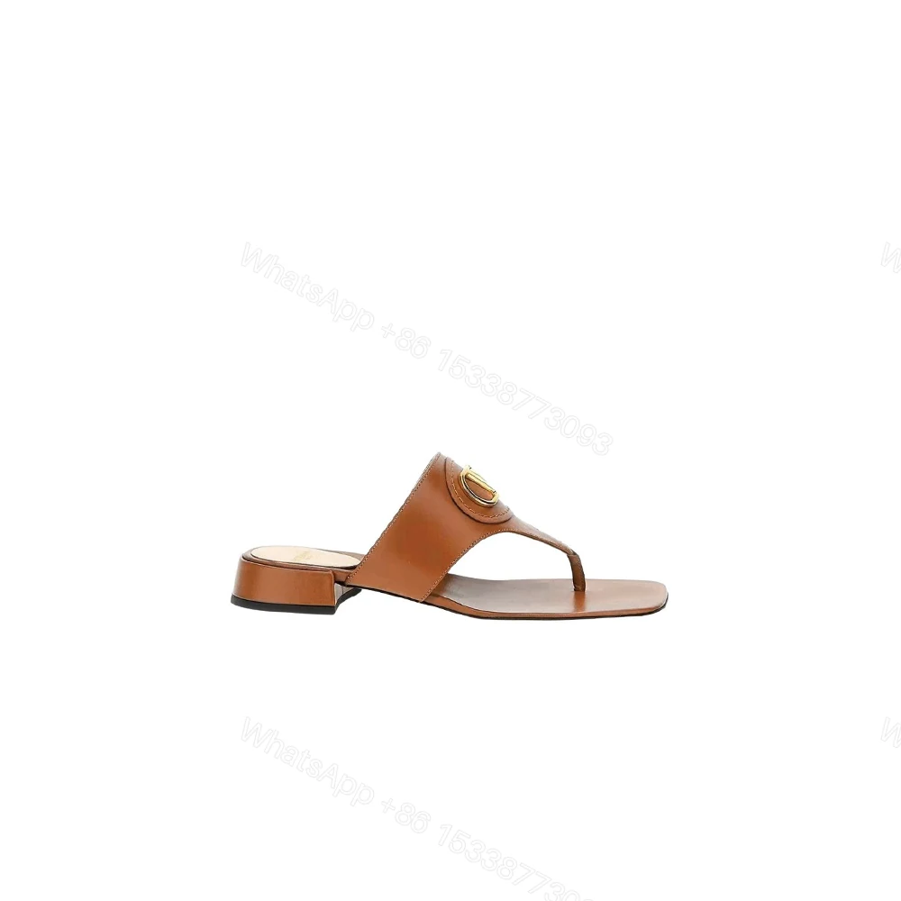 Valentino Garavani Vlogo Signature Sandals Brown — view 1