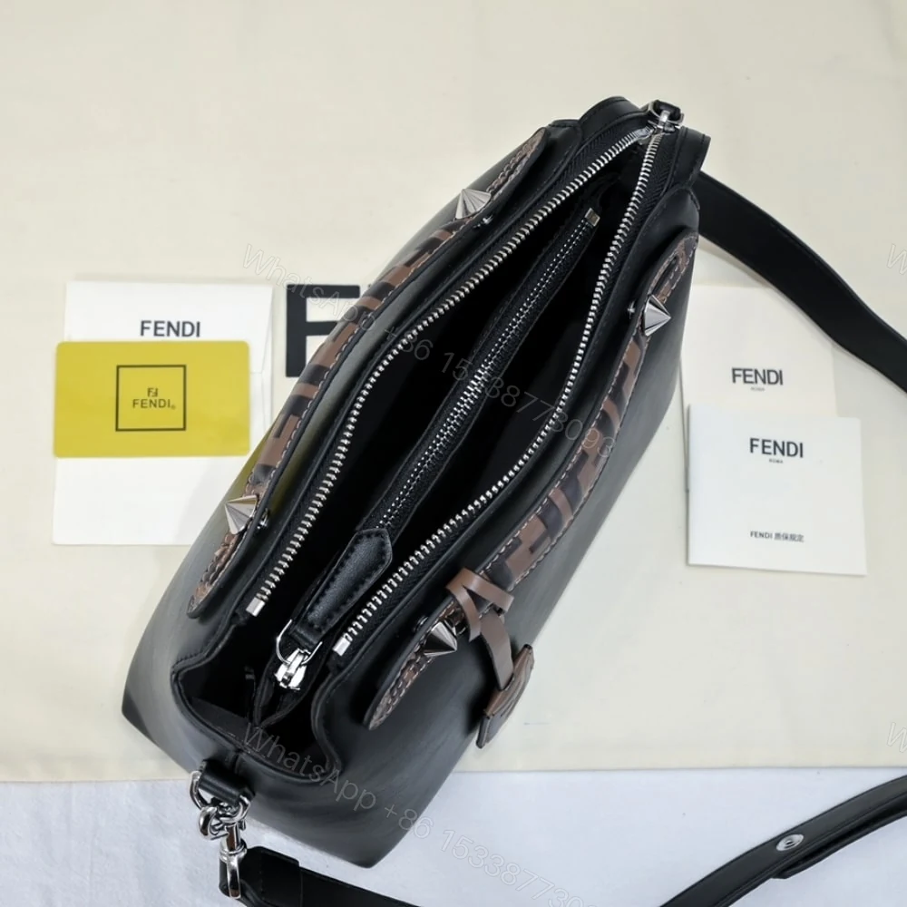 View 5 of FENDI WOMEN BY THE WAY REGULAR BOSTON BAG BLACK 28CM