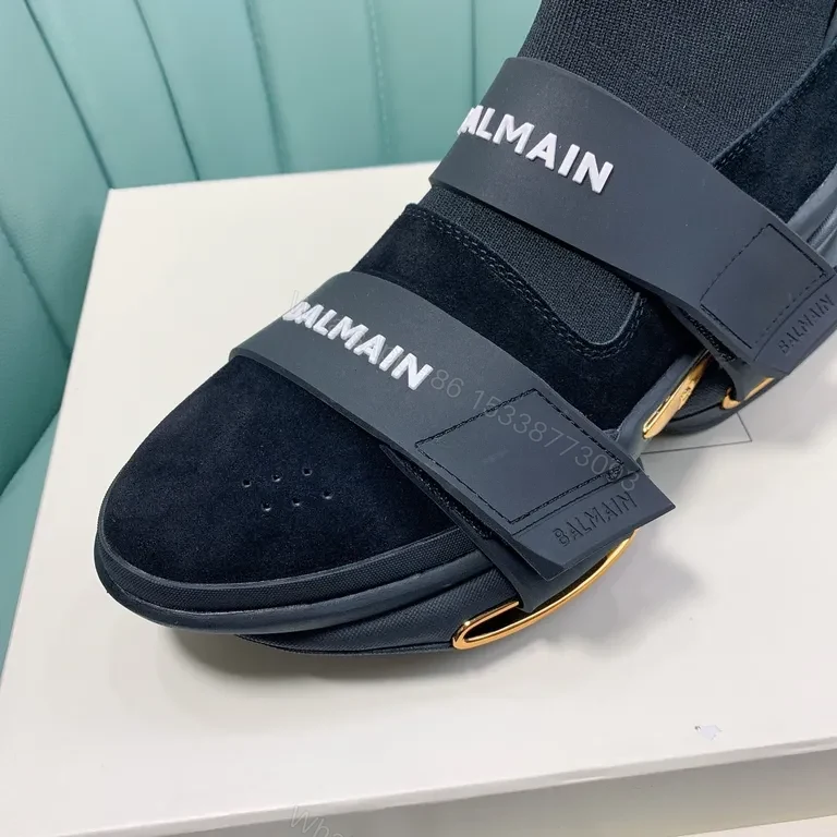 View 7 of Balmain Sock-Sneaker: Knit Upper, Straps, City-Fashion Comfort