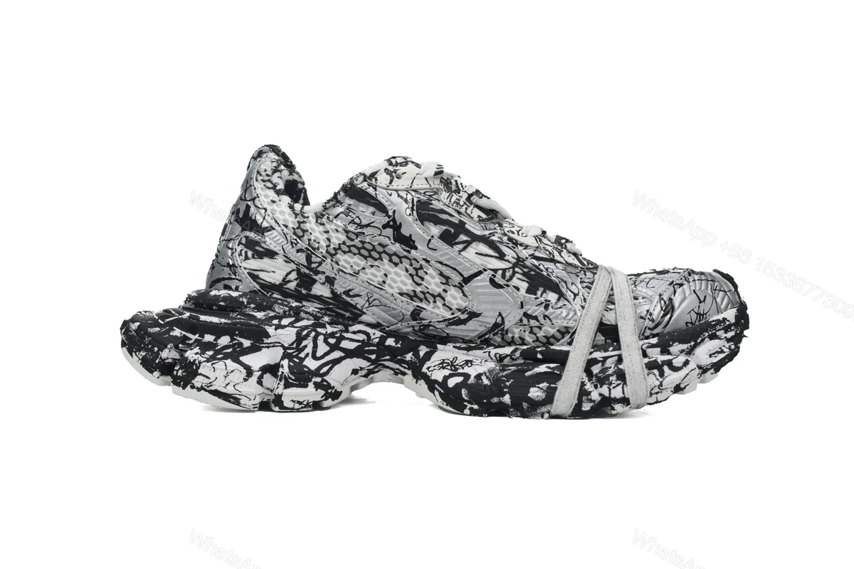 View 5 of Balenciaga 3XL Luminous White Graffiti 734731 W3XDC 0135