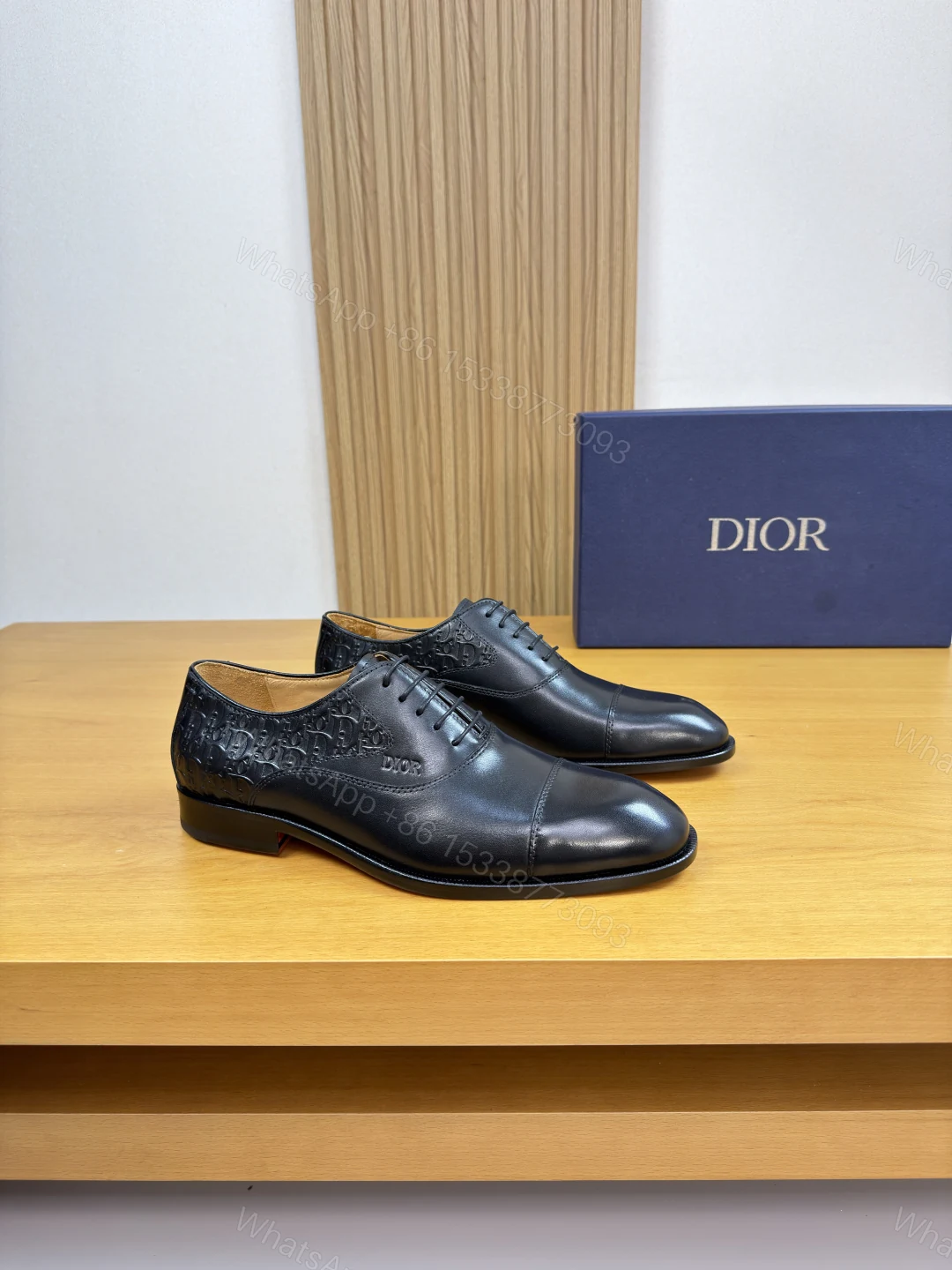 Dior一比一經典綁帶牛津皮鞋 男士正裝商務皮鞋黑色 — view 1