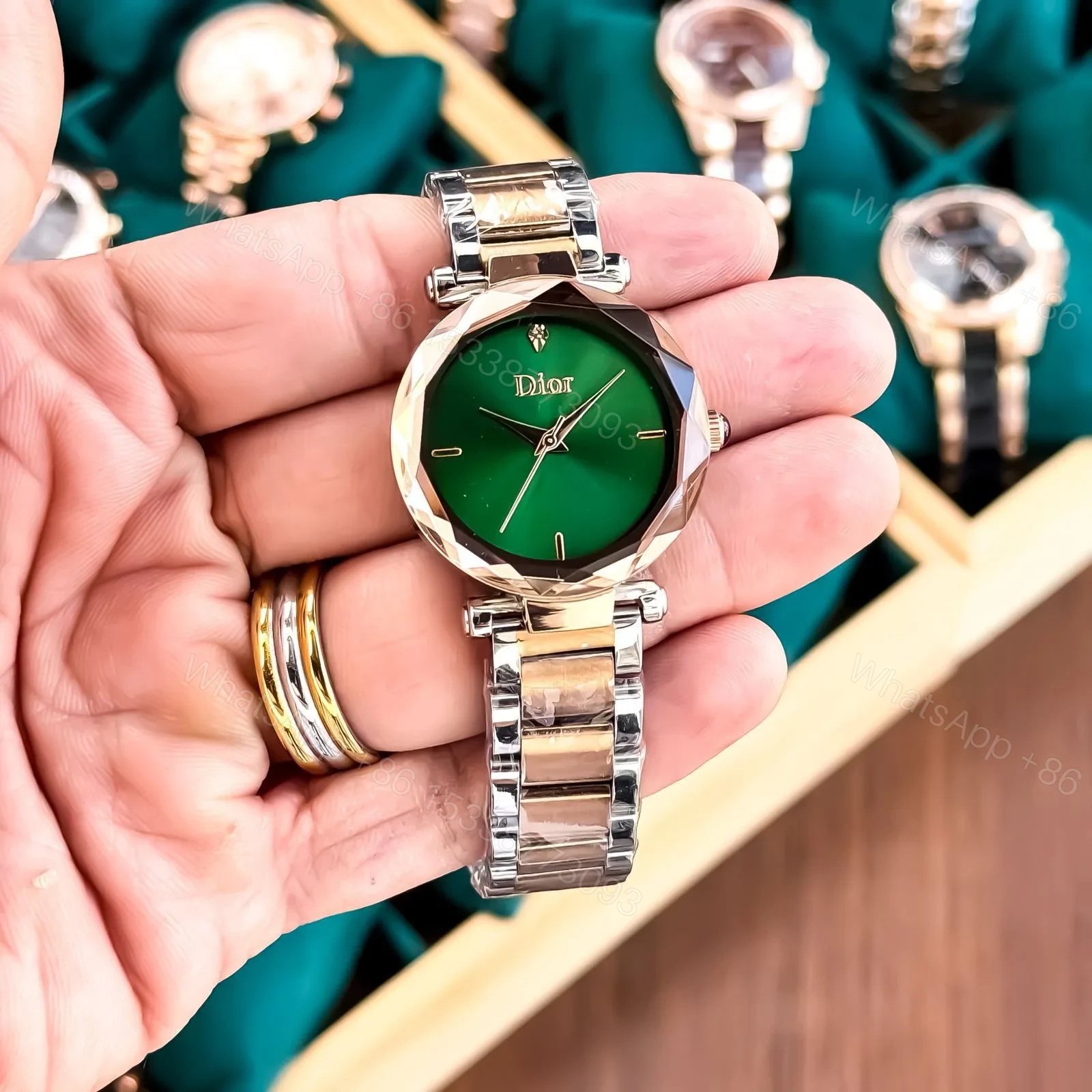 Dior Women’s Rose Gold & Green Dial — view 1
