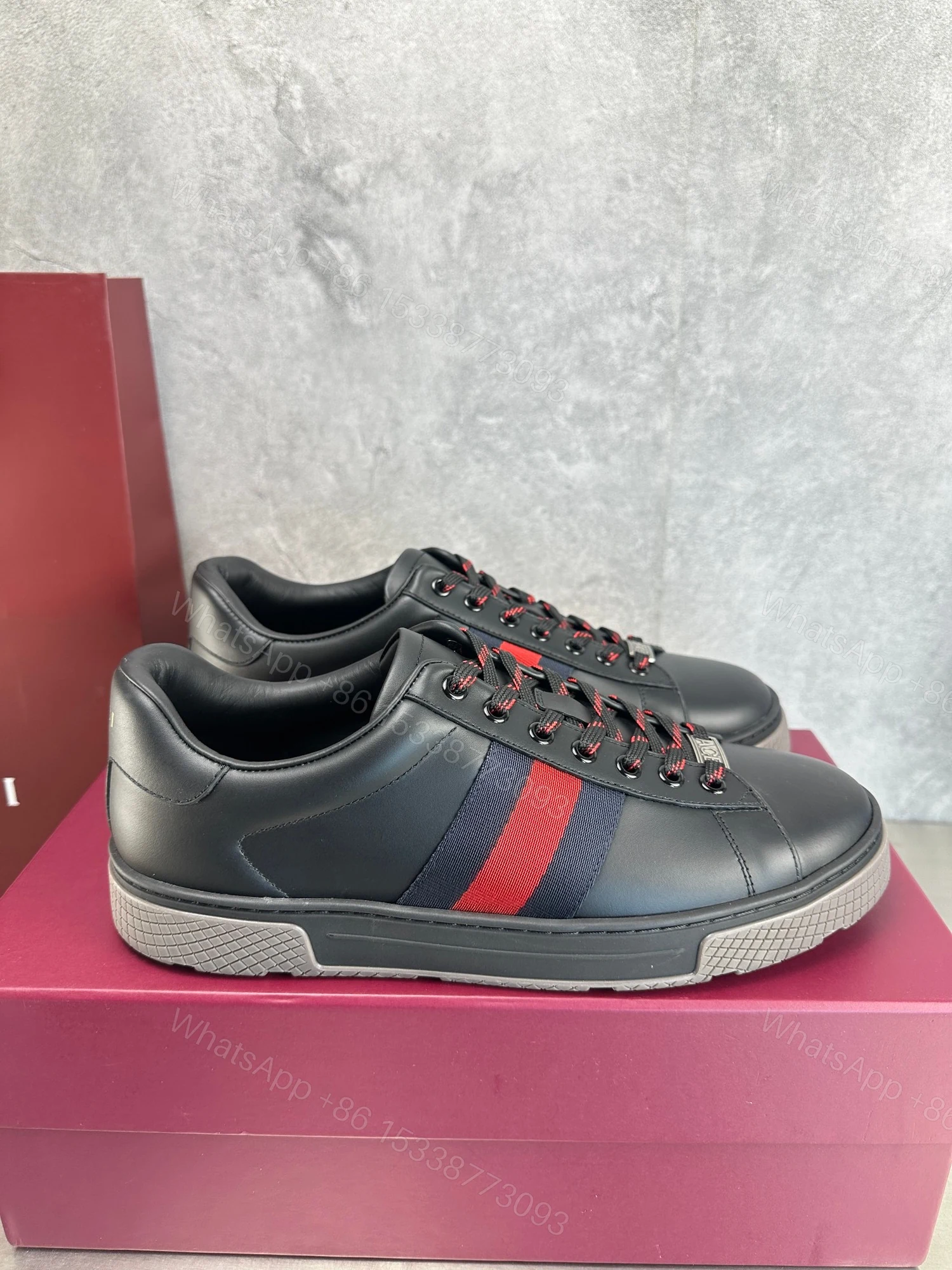 GUCCI 一比一男款撞色休閒運動鞋 輕量舒適百搭跑鞋 — view 1
