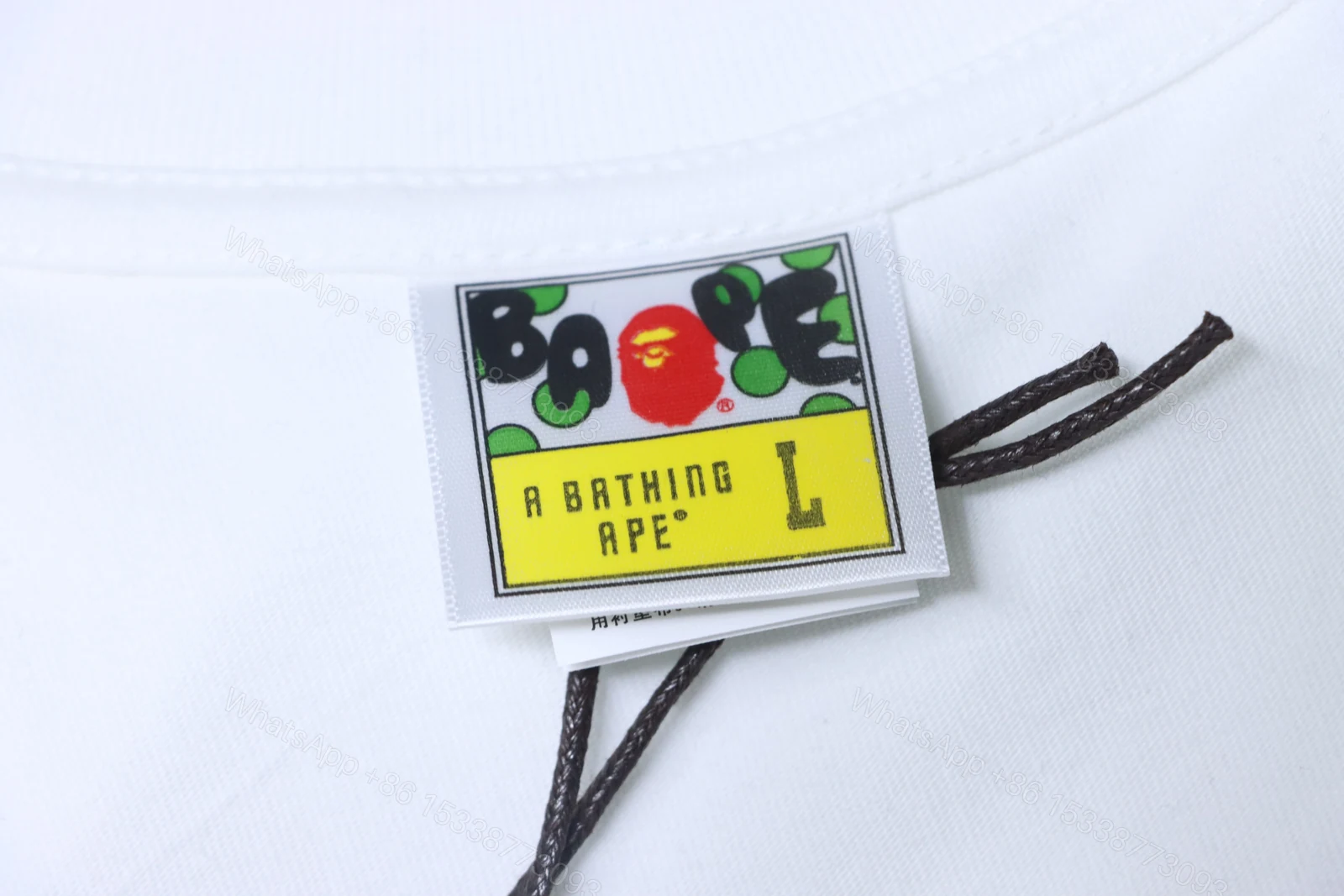 View 6 of Bape 26ss Classic Diamond Patterned Old-Style Print Short Sleeve Shirt white