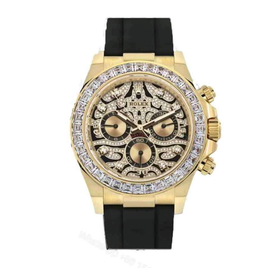 Rolex Daytona 116588TBR Super Clone: Eye Of The Tiger Yellow Gold Diamond Dial — view 1