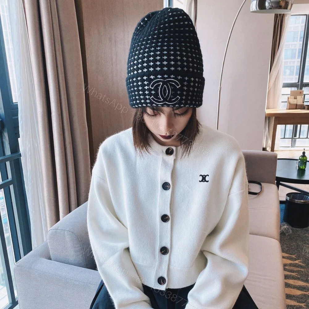 View 5 of Chanel CC Wool Beanie Black