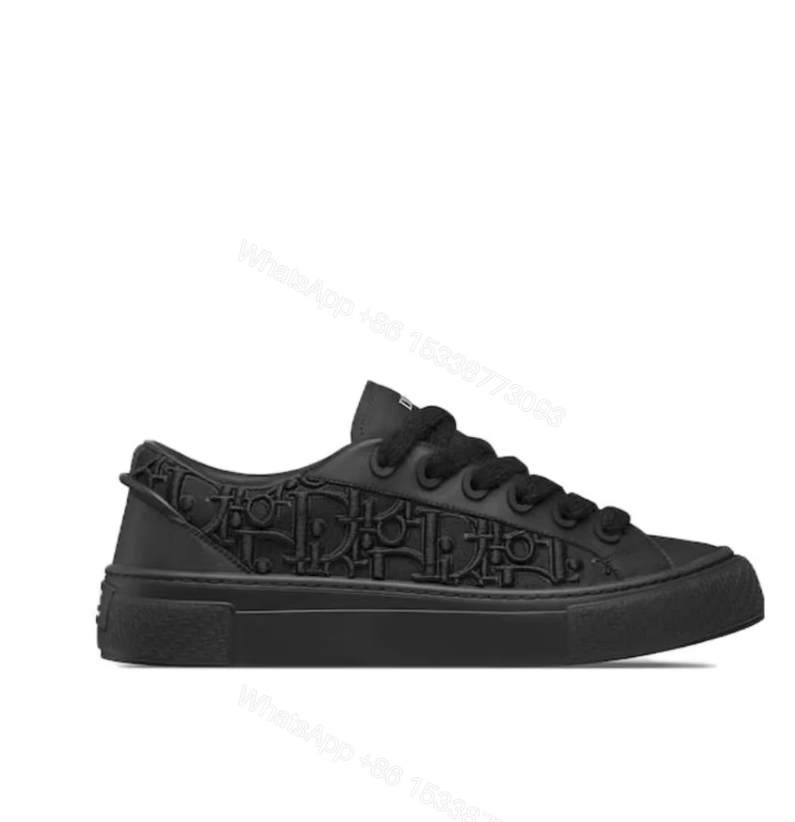 Dior B33 Sneaker Black Smooth Calfskin Oblique Raised Embroidery 3SN303ZYQ_H900 — view 2