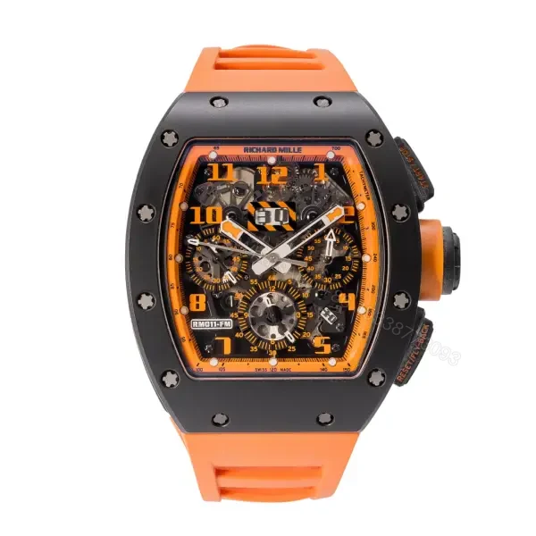 Richard Mille RM 11-03 Super Clone : Titanium Orange Storm Flyback Chronograph — view 1