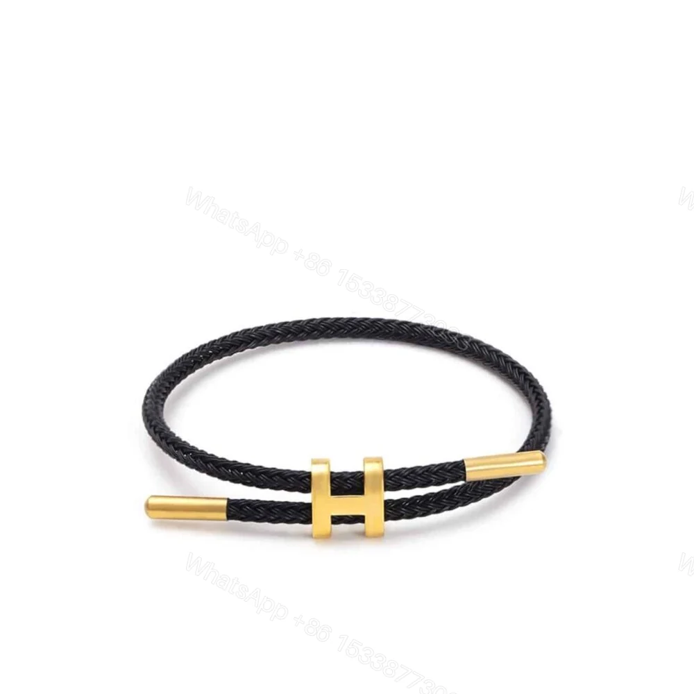 Hermes Rope Chain Bracelet Black — view 1