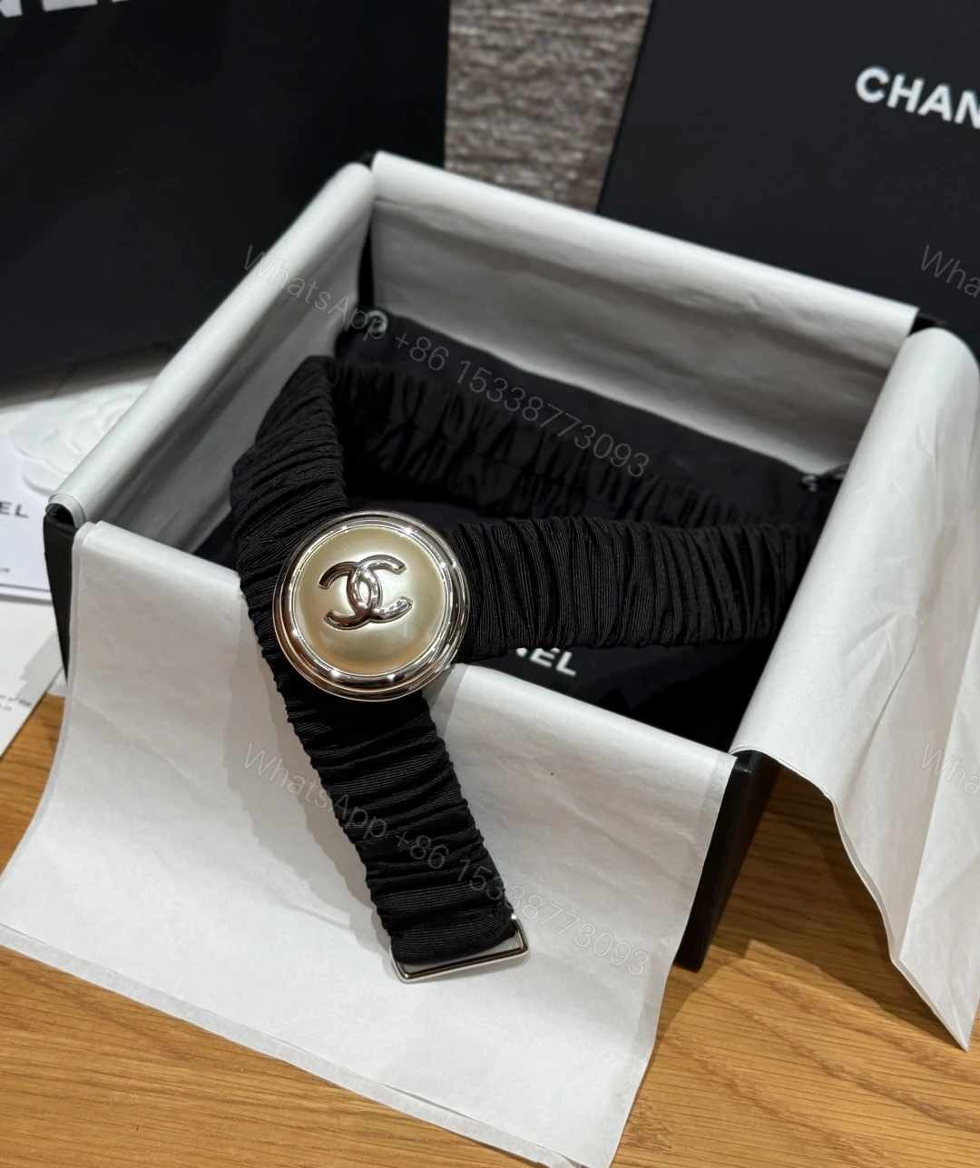 CHANEL A貨 女款 雙C彈力皮帶 經典百搭精品腰帶 — view 1