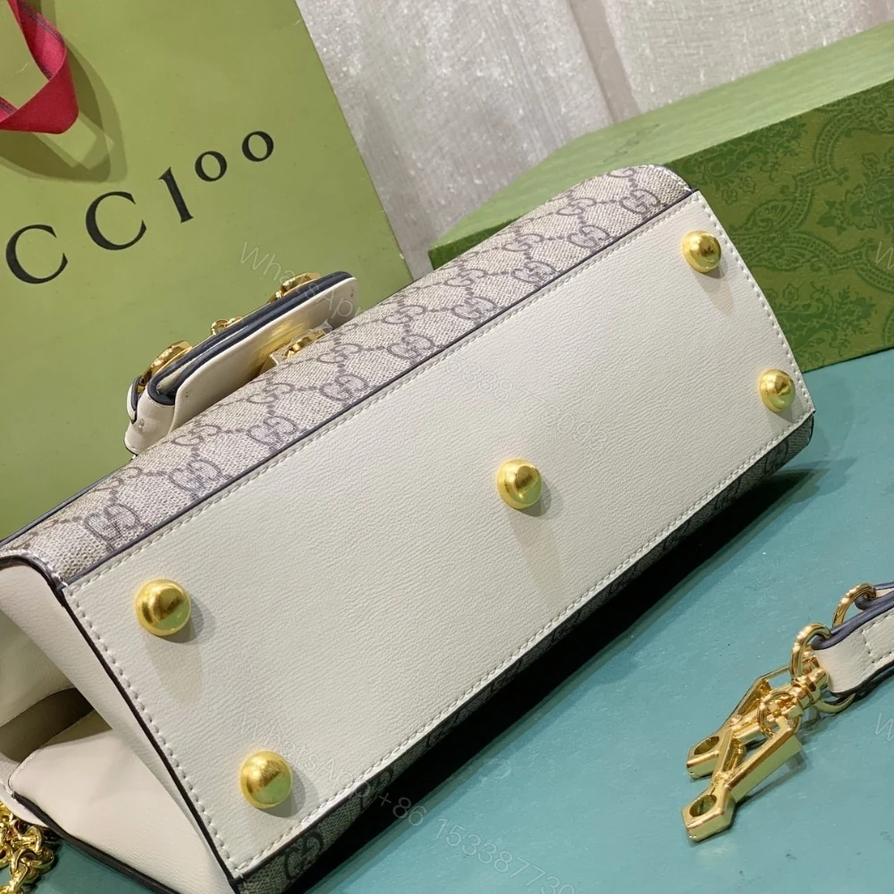 View 5 of Gucci Horsebit 1955 Mini Top Handle Bag Beige Ebony 29Cm