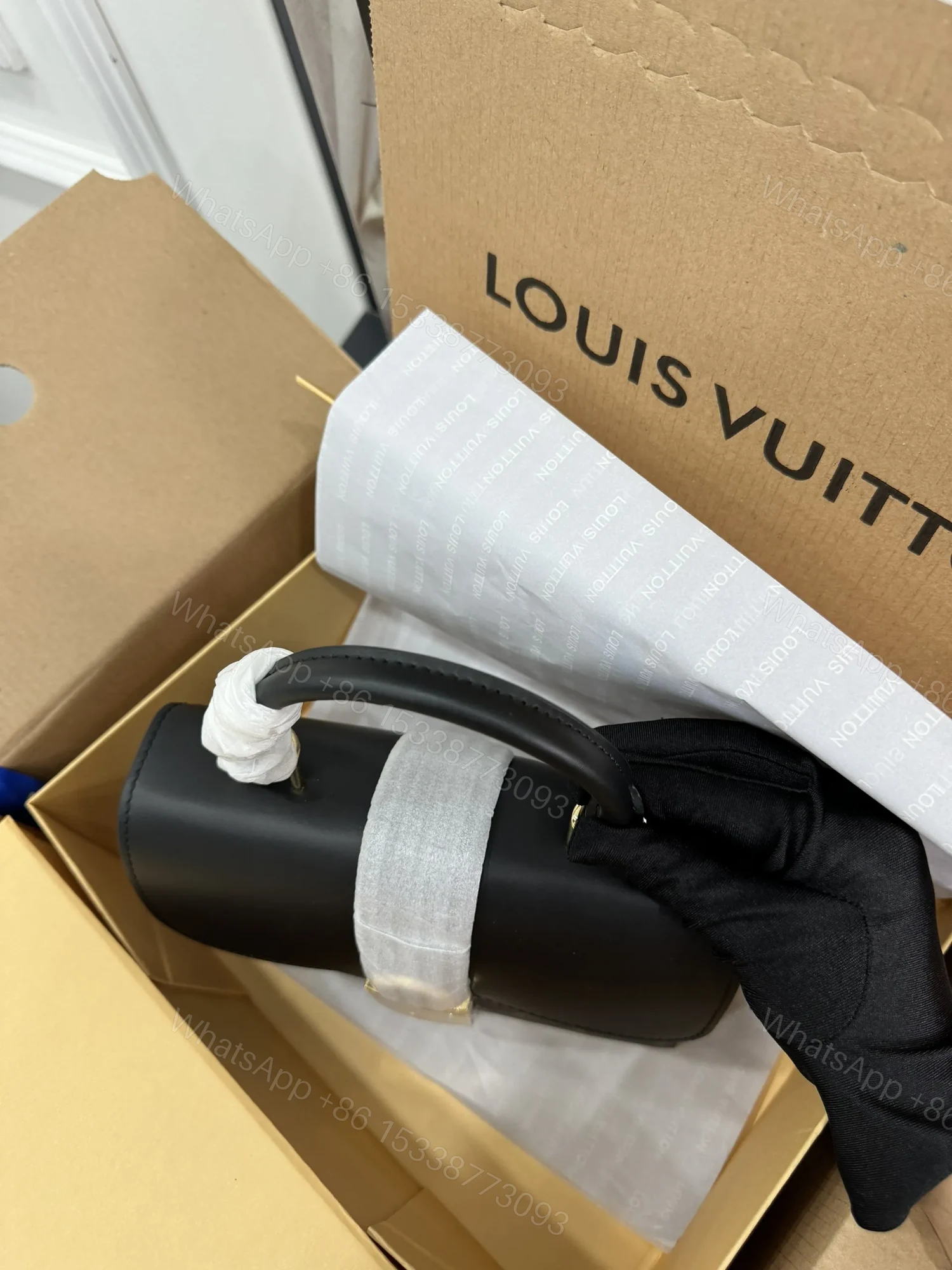 View 5 of Louis Vuitton LV Locky BB Monogram Mix Black Brown Handbags 20×7.5x16cm