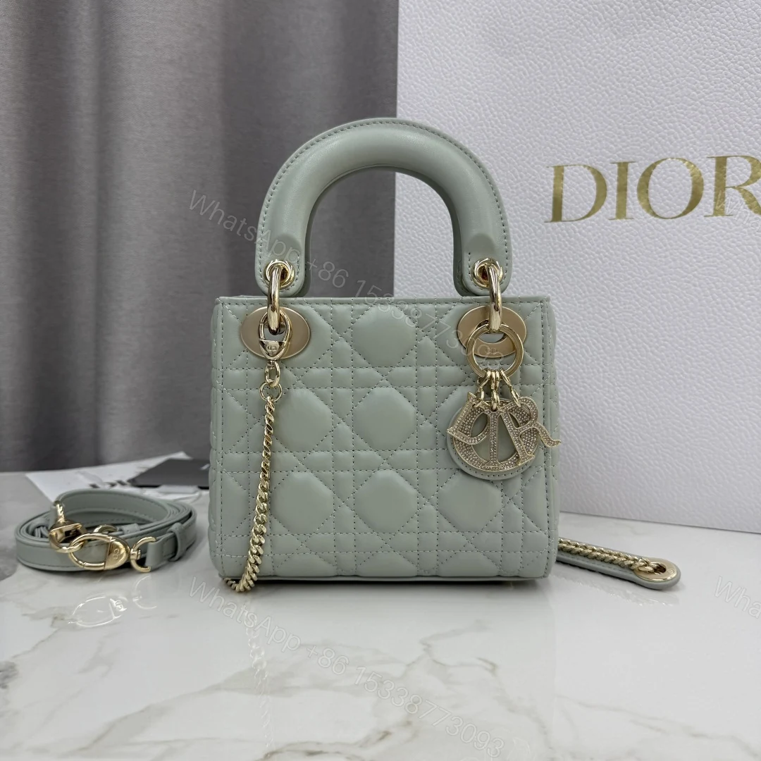 DiorA貨迷你戴妃包 女款薄荷綠色清新風格設計 — view 1