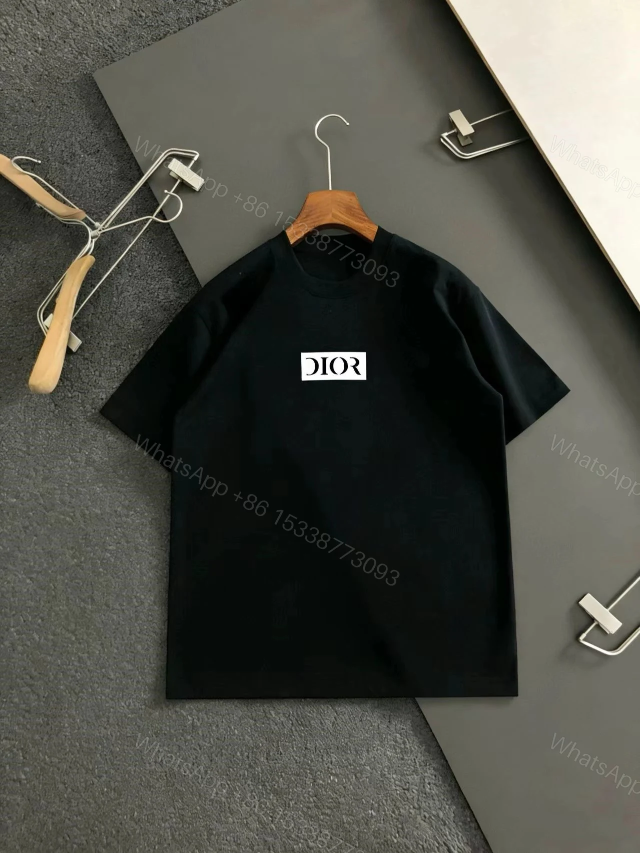 Dior一比一極簡方框Logo短袖T恤高端休閒款 — view 1