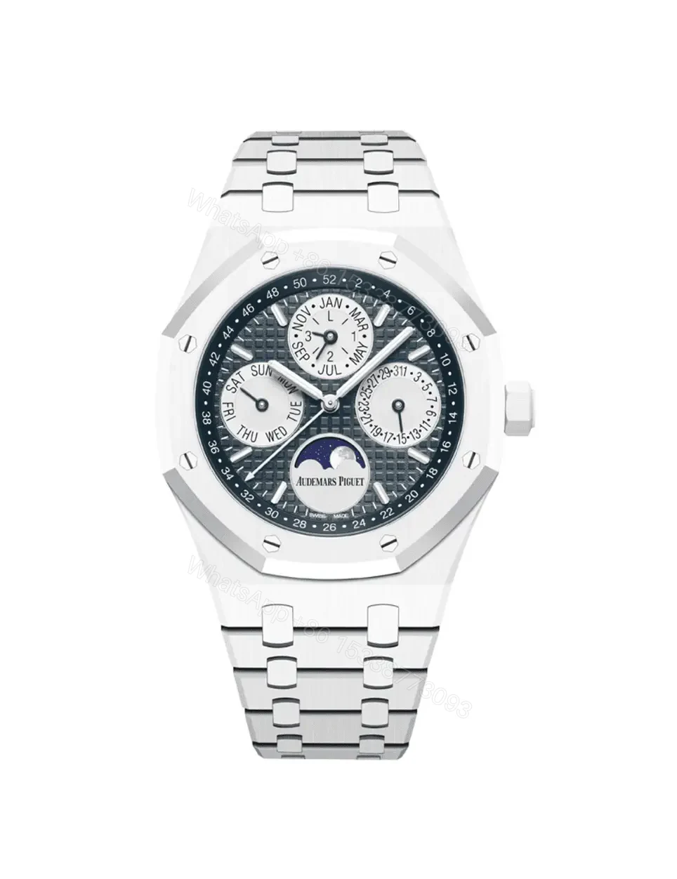 Audemars Piguet Watches Royal Oak Perpetual Calendar White FULL CERAMIC SUPER CLONE — view 1