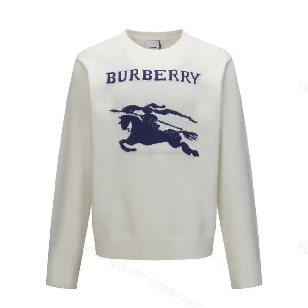White Crewneck Sweatshirt, Navy Logo, Premium Logoed Comfort — view 1