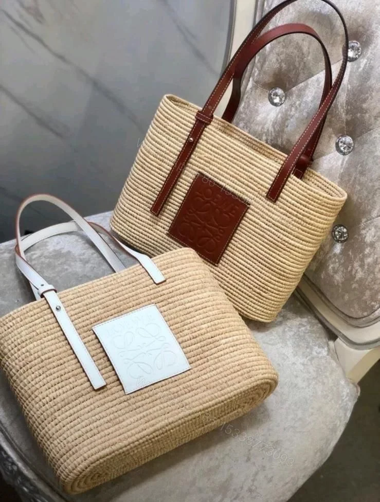 LOEWE Raffia Basket Tote Bag — view 1