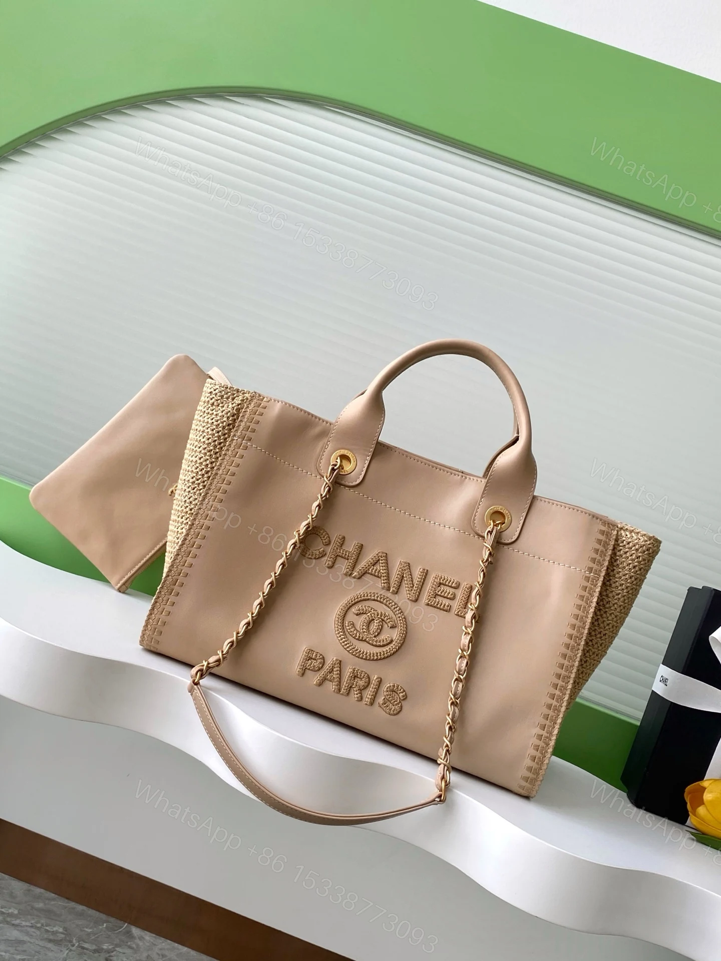 CHANEL原單女款大托特包 編織拼皮革款 高實用率設計 — view 1