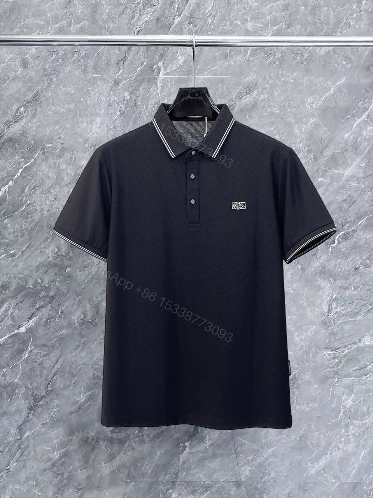 Dior原單翻領短袖POLO衫 精品男士百搭休閒上衣 — view 1