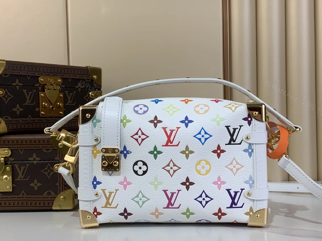 LV一比一白色彩花金屬邊框手提包 復刻奢華版 — view 1