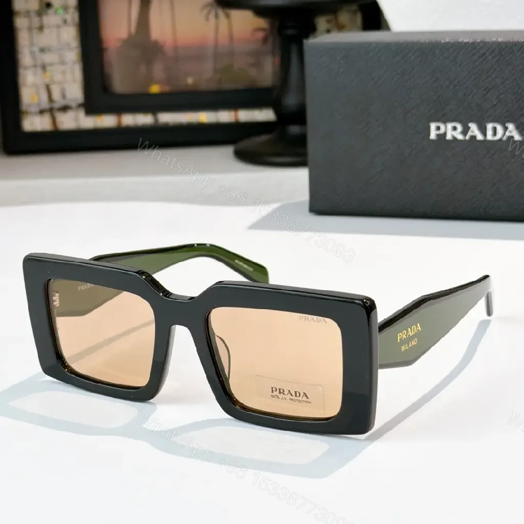 View 9 of Tortoise-Pattern Sunglasses: Large RECT Frame, Prada MILANO Style