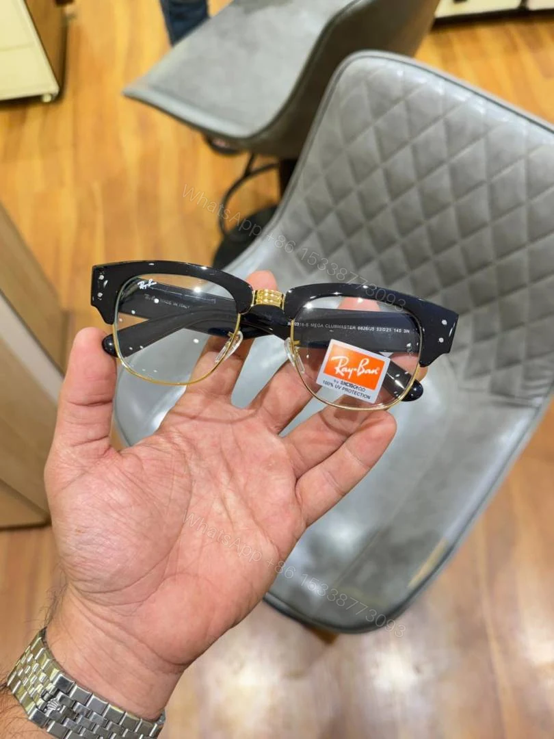 First Copy Ray Ban 316 Gold Plano Premium Designer Sunglasses UV Protection Luxury Eyewear — view 1