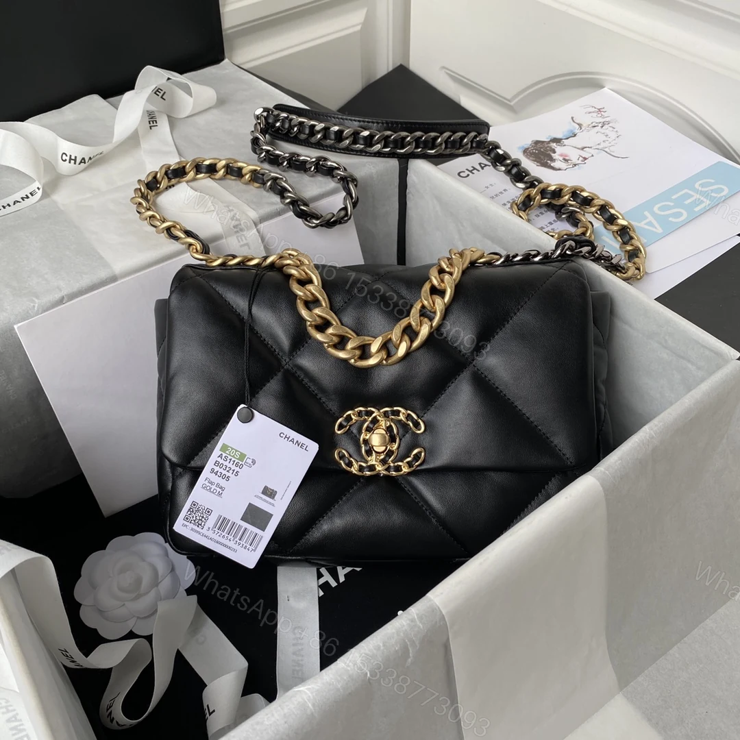 CHANEL 一比一 2.55 黑色粗金鏈包 經典軟皮鏈條肩背包 — view 1
