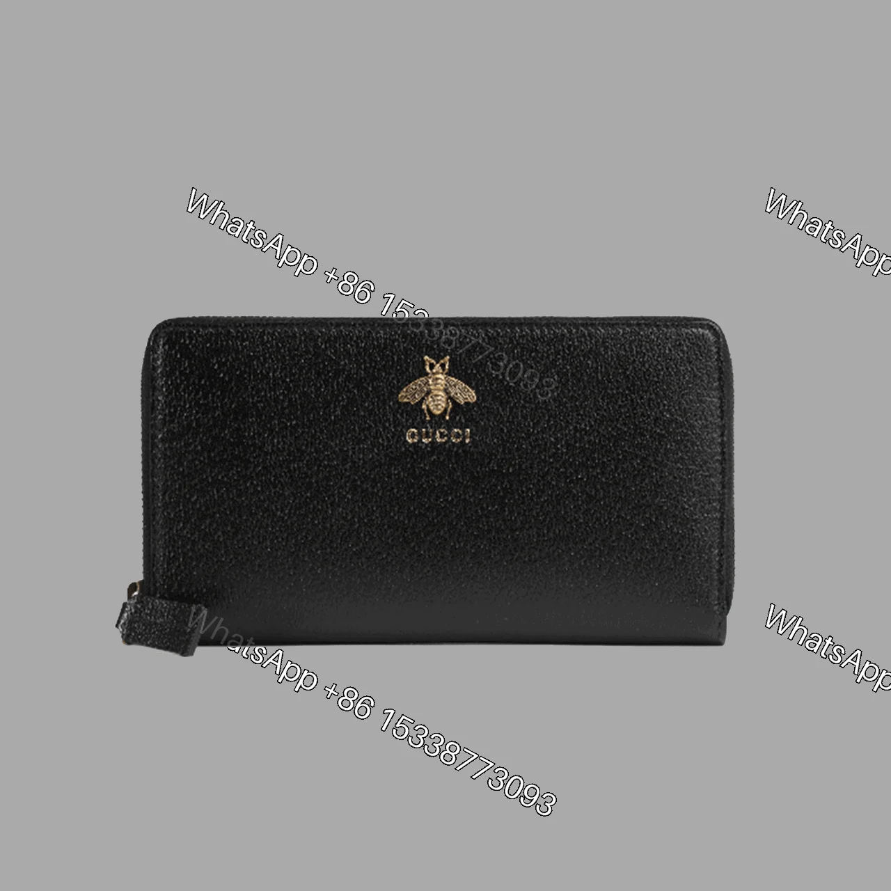 GUCCI ANIMALIER LEATHER ZIP AROUND WALLET — view 1