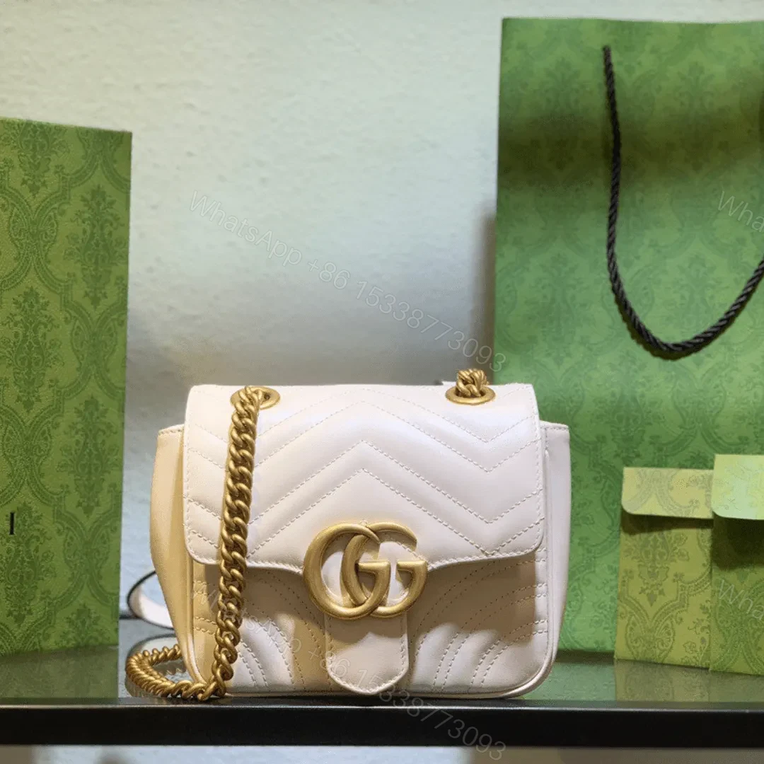 Gucci Marmont Replica 1:1 Women’s Handbag High Quality White 20cm — view 1