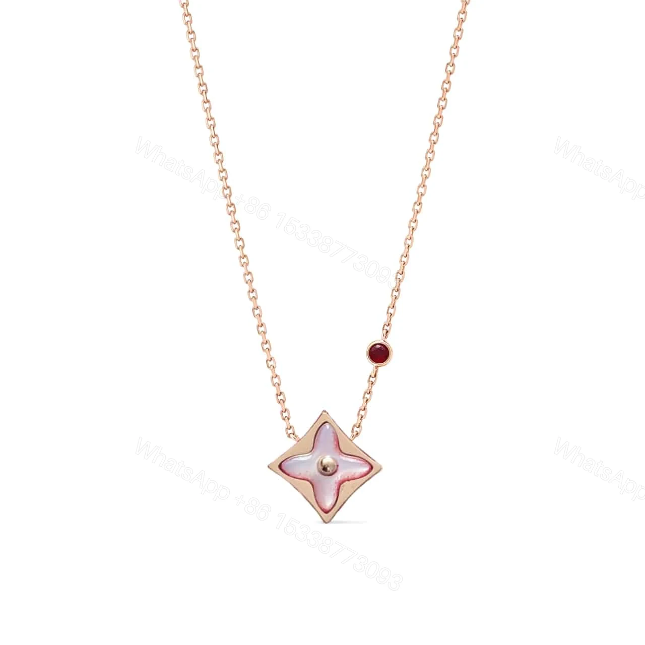 LOUIS VUITTON COLOR BLOSSOM BB STAR NECKLACE RED GOLD — view 1