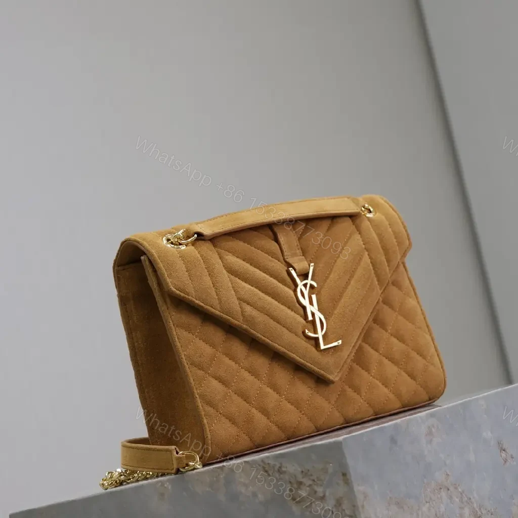 View 7 of Quilted Crossbody Bag with Gold Monogram, Chic & Practical