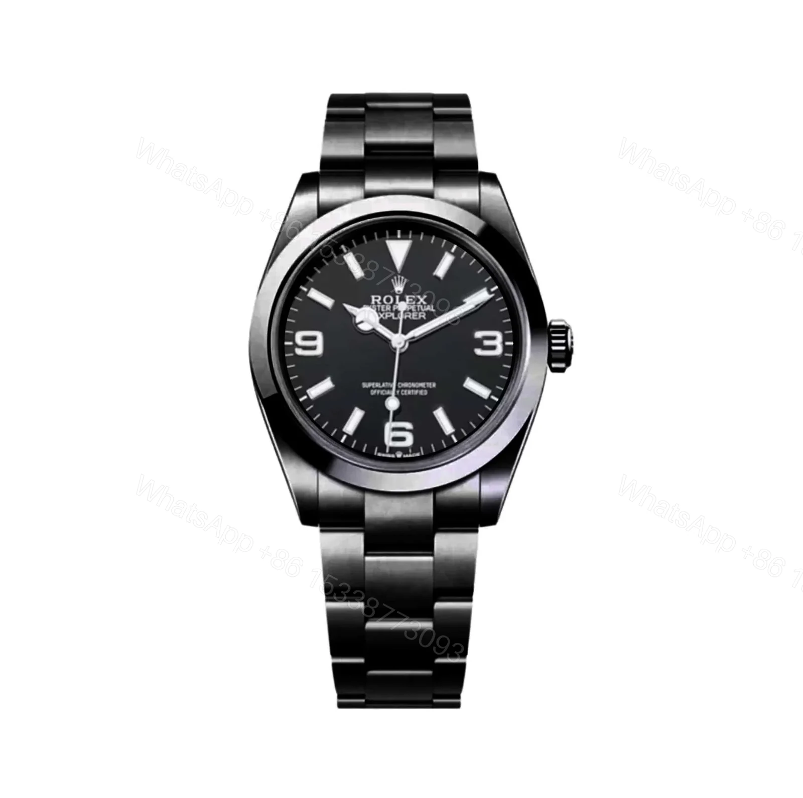 Superclone Rolex Explorer Black Dial 128238 — view 1