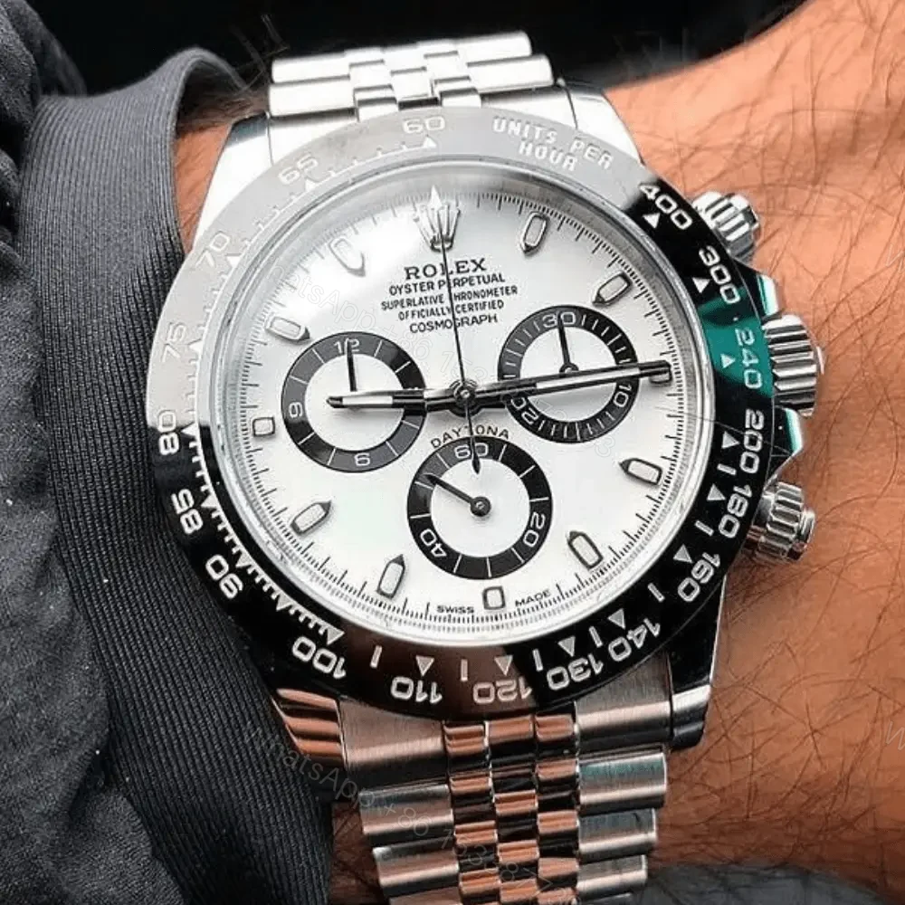 Rolex Daytona White Gold Steel Watches | Master Copy Watches — view 1