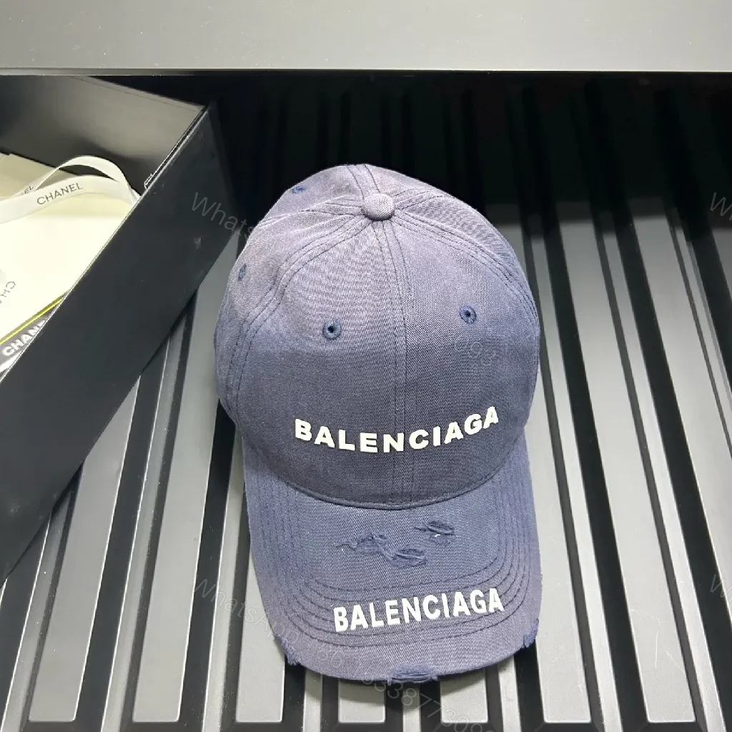 View 6 of Chic Cotton Cap: Minimalist Luxury, Subtle BALENCIAGA Embroidery