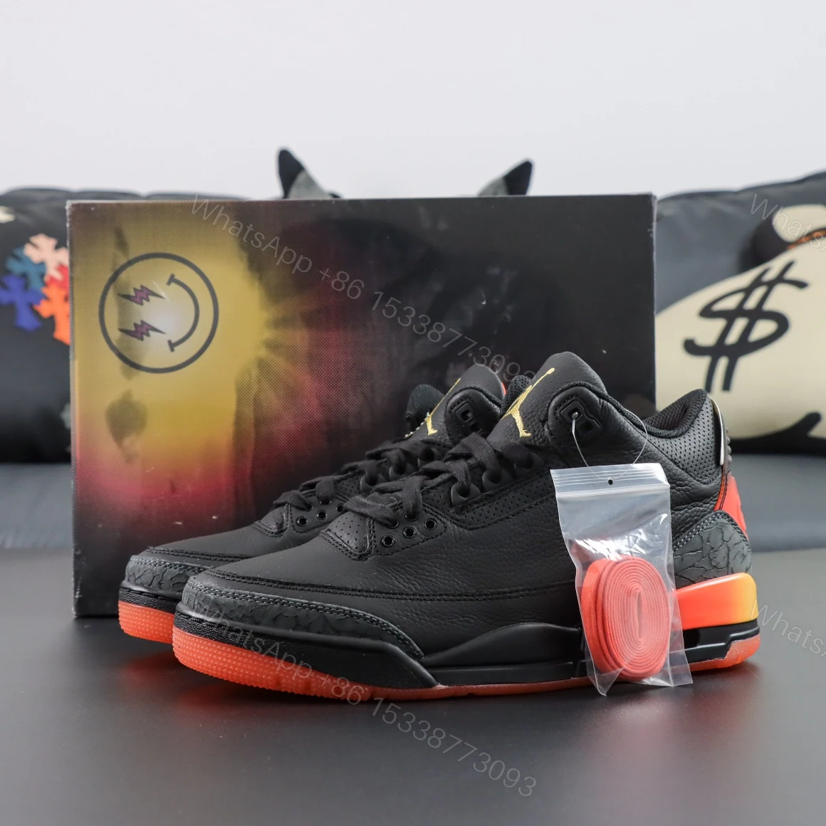 J Balvin x AIR JORDAN 3 RETRO “Rio” Reps — view 1