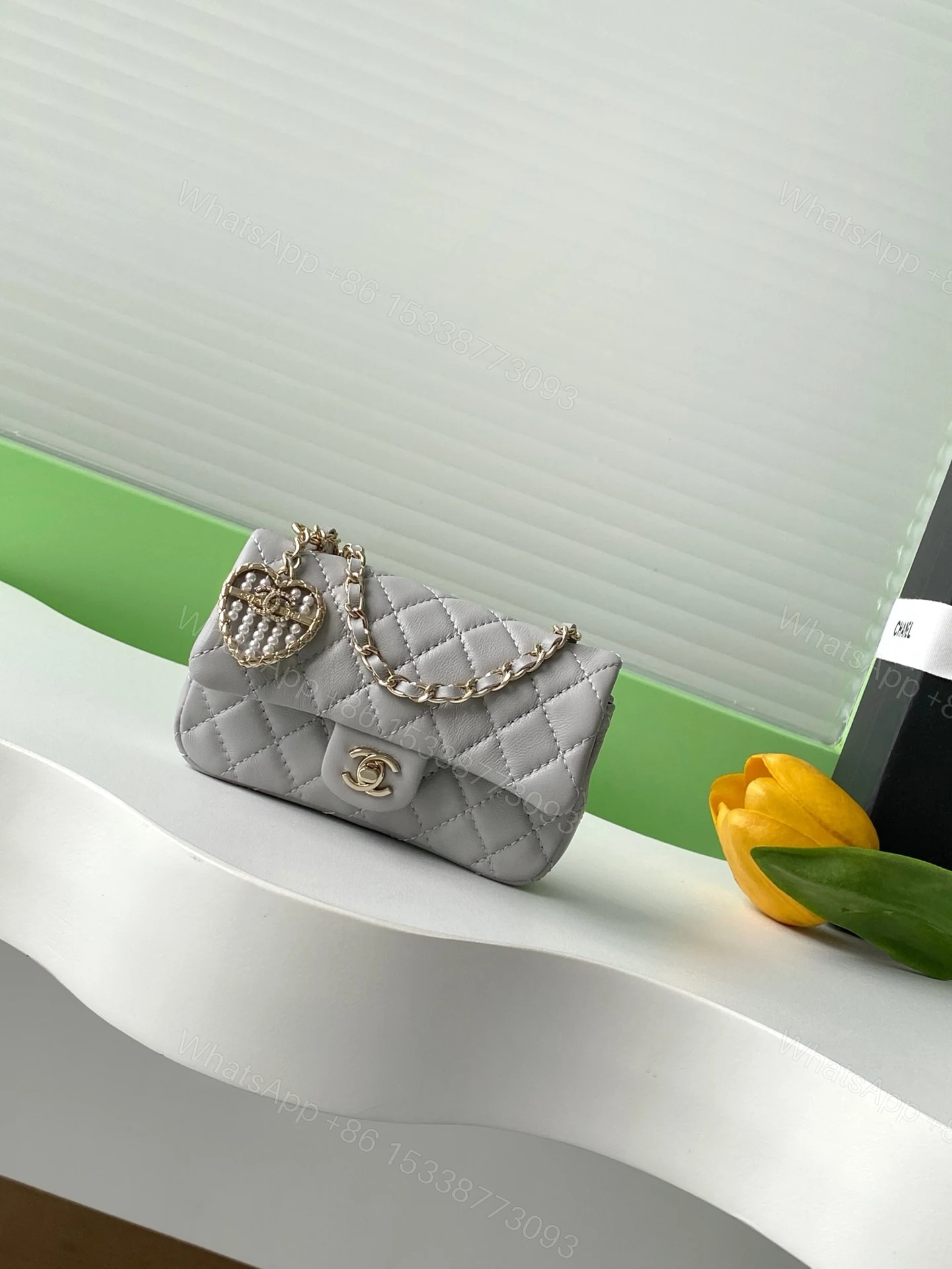 CHANEL 原單 Classic Flap 經典口蓋包 灰色百搭小香風鏈條款 — view 1