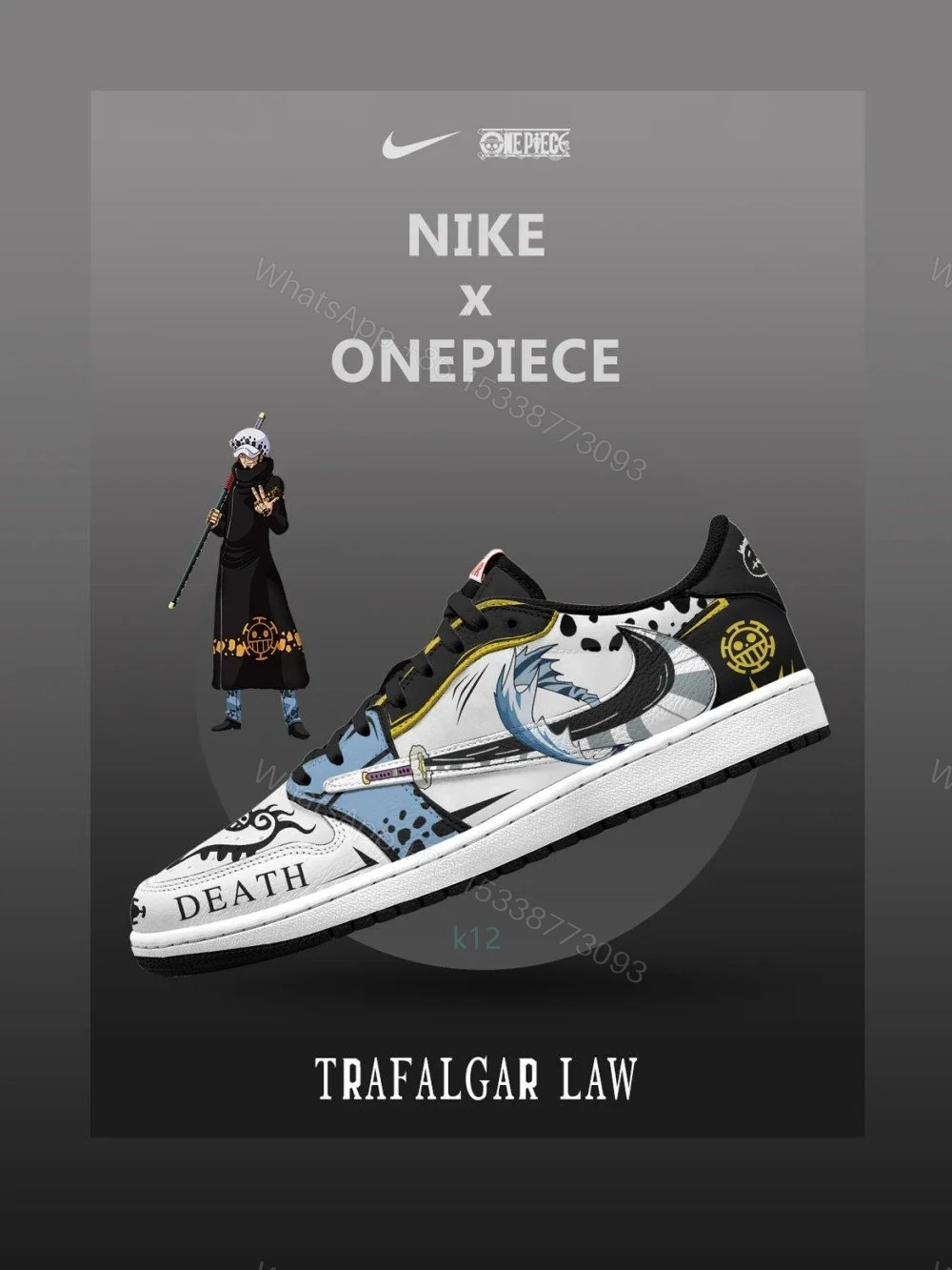 Trafalgar D. Water Law V.4 Custom TS Low Jordan 1 — view 1