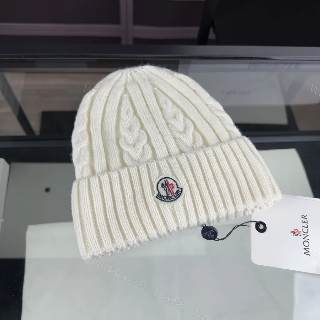 View 5 of Premium Knit Beanie: Cable Knit, Logo Detail, Luxurious Warmth