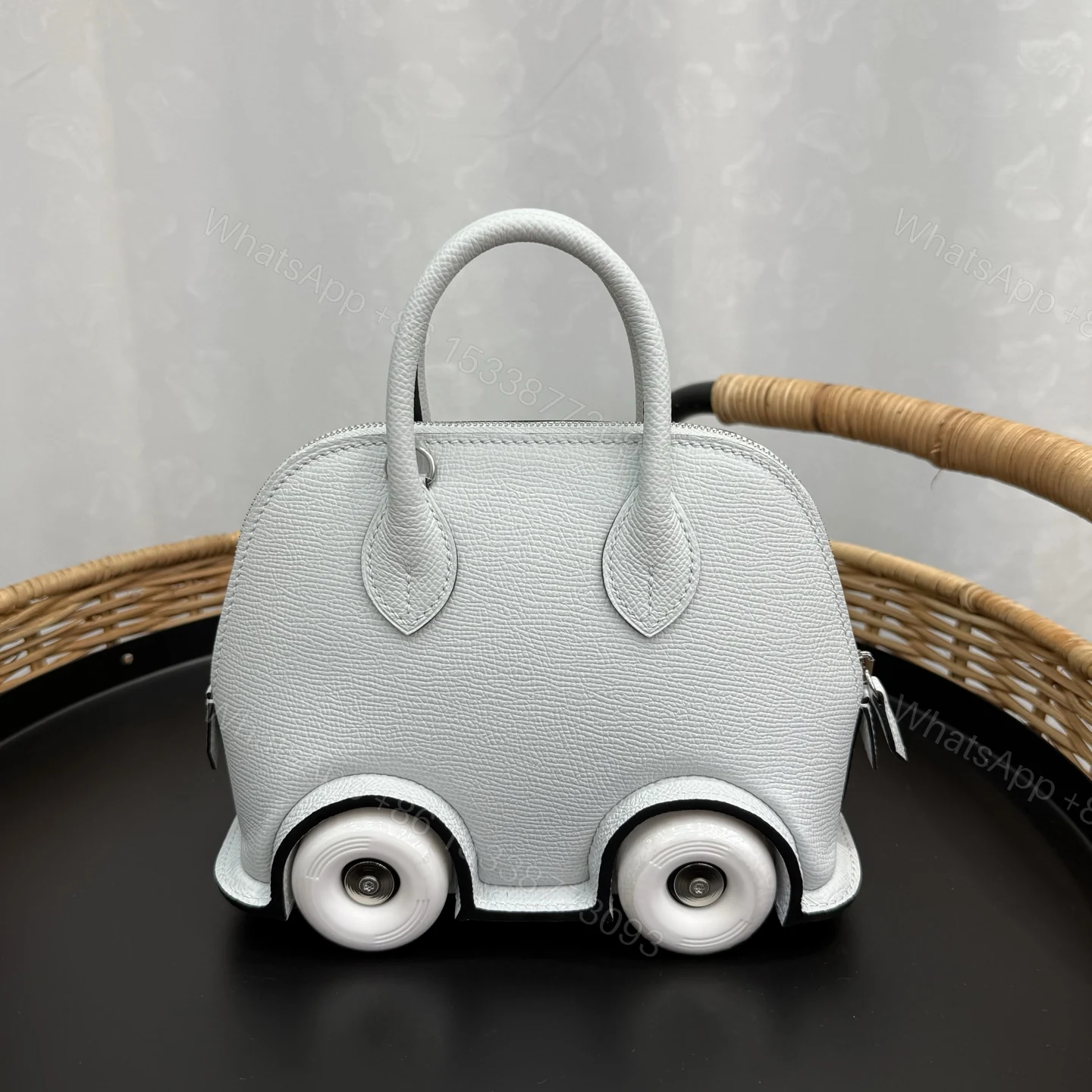 Hermes A貨 女款 Mini Bolide 小車包 冰川白清新款 — view 1