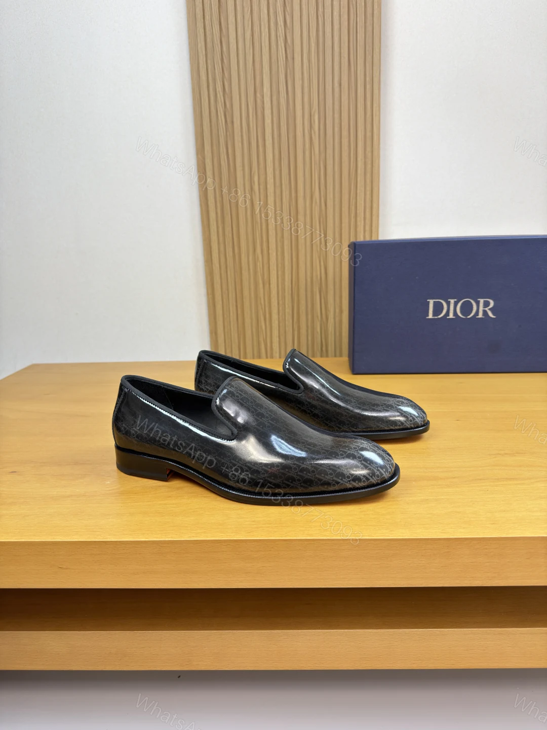 Dior高仿老花套腳皮鞋 男士休閒商務一腳蹬皮鞋 — view 1