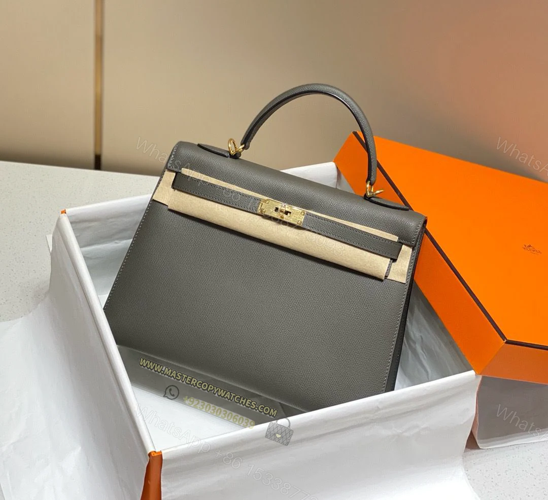 Hermes Kelly 25 Epsom GRIS MEYER — view 1