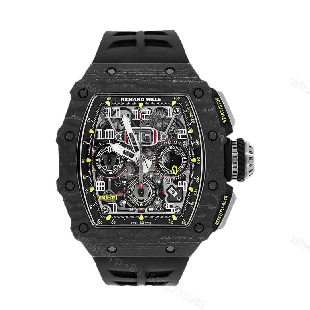 Richard Mille 11-03 Flyback Chronograph Black NTPT Carbon Replica — view 1